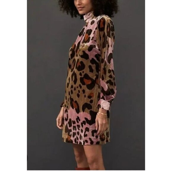 Anthropologie Eleanor Velvet Tunic Dress Mini Dress Size 6 P - Picture 1 of 16